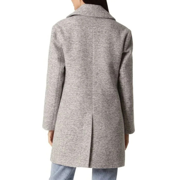 Avec Les Filles NWT Gray Shawl Collar Two Button Mid Length Coat Size Small - Picture 2 of 9